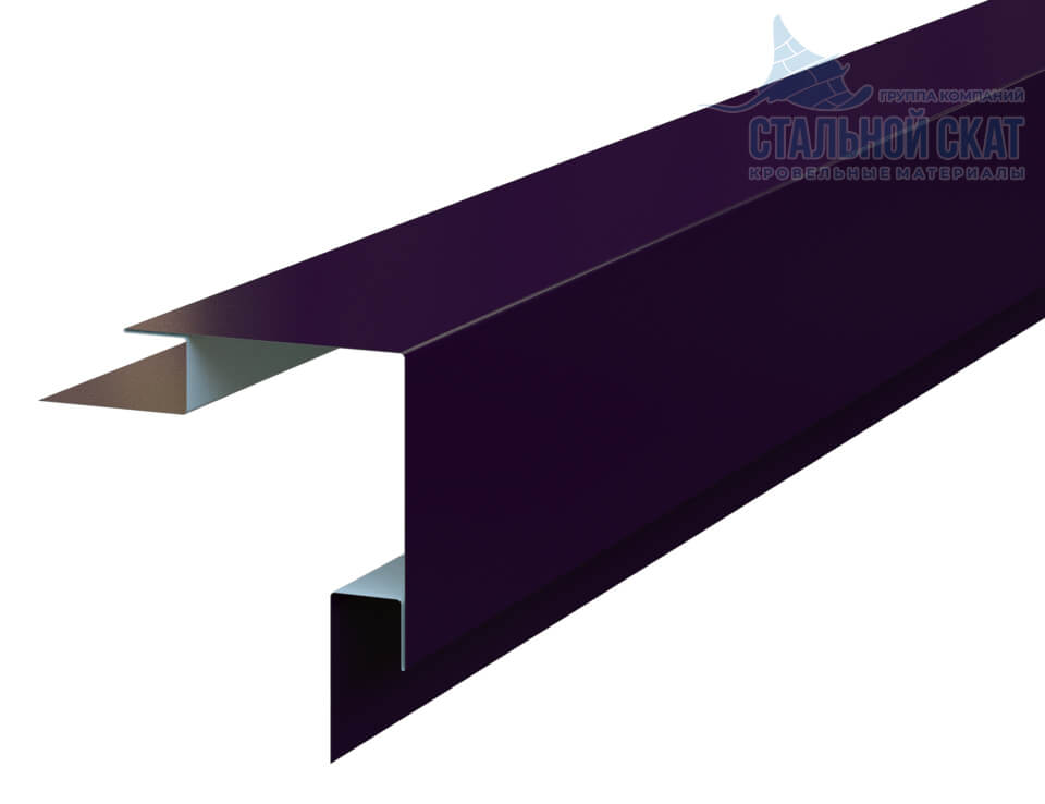 Планка угла наружного сложного 75х75х3000 (VALORI-20-Violet-0.5)