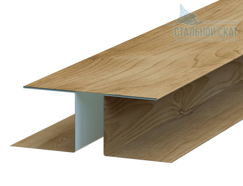 Планка стыковочная сложная Woodstock 75х3000 (ECOSTEEL_MA-01-Сосна-0.5)