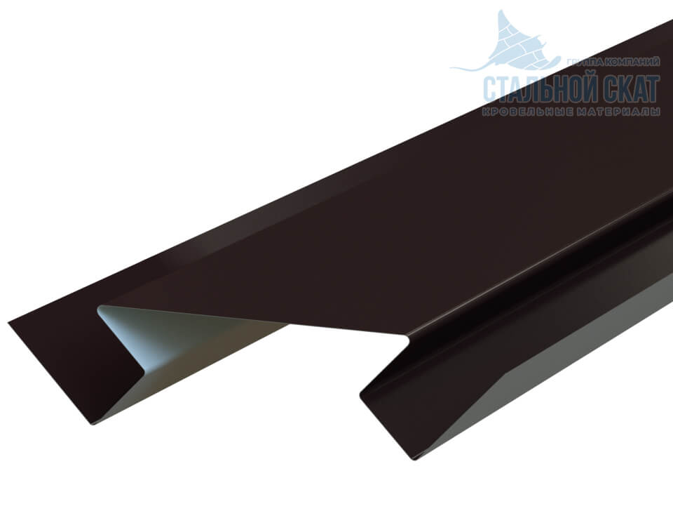 Планка угла внутреннего сложного 75х3000 (VALORI-20-DarkBrown-0.5)