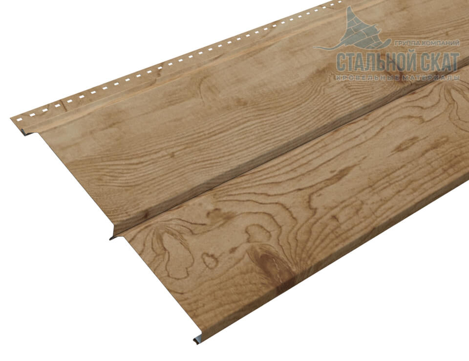 Сайдинг Lбрус-XL-14х335 (ECOSTEEL_MA-01-Сосна-0.5)