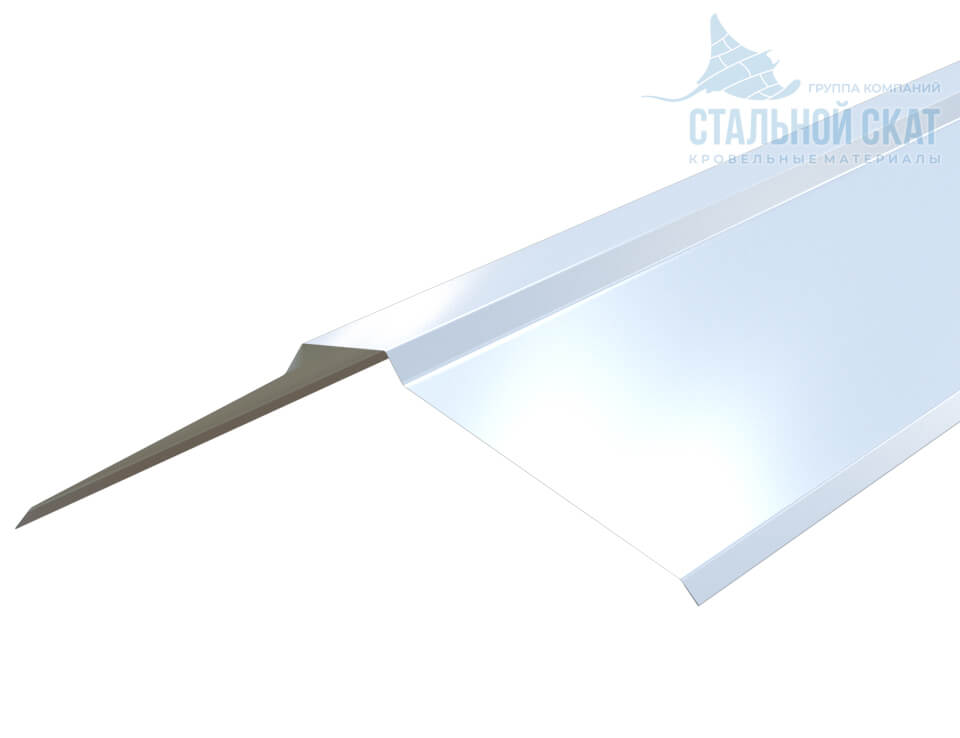 Планка конька плоского 150х150х2000 (ПЭ-01-9010-0.45)
