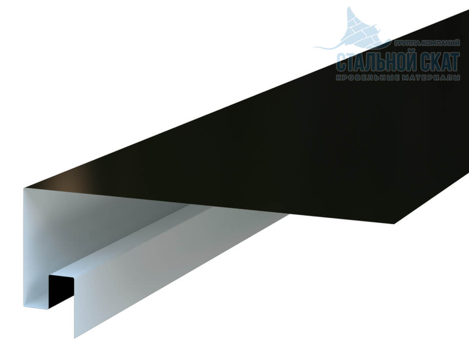 Планка откоса сложная 3D 245х75х2000 (VikingMP-01-9005-0.45)