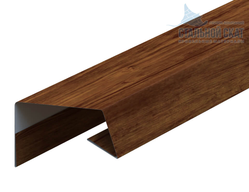 Планка начальная Woodstock 12х15х3000 (ECOSTEEL-01-МореныйДуб-0.5)