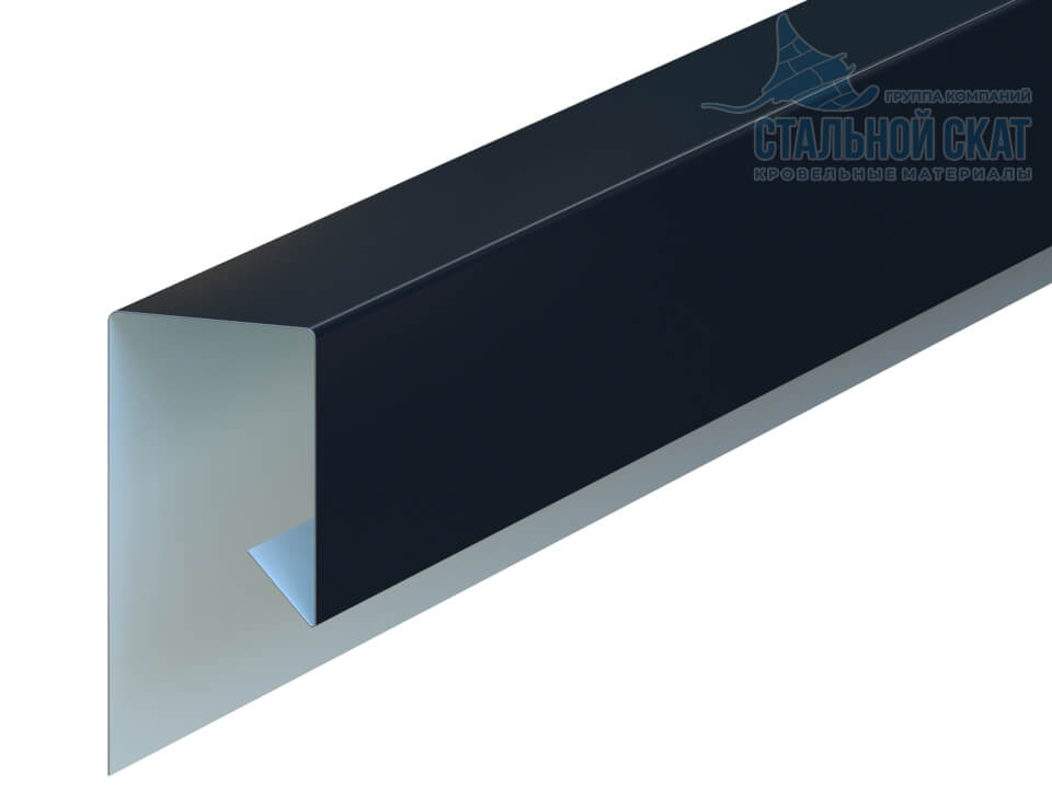 Планка завершающая сложная 30х25х3000 (VALORI-20-DarkGrey-0.5)