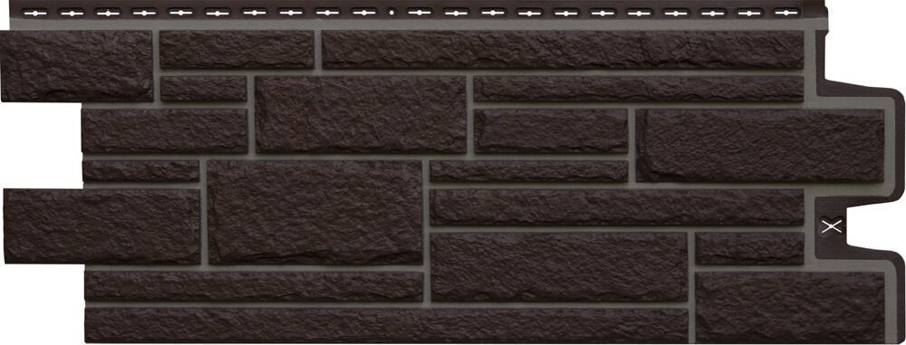 Фасадная панель Grand Line Камелот Design шоколадный со швом RAL 7006