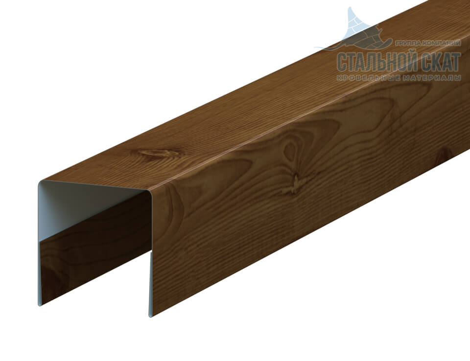 Планка П-образная 20х20х2000 (ECOSTEEL_T-12-Дуб-0.45)