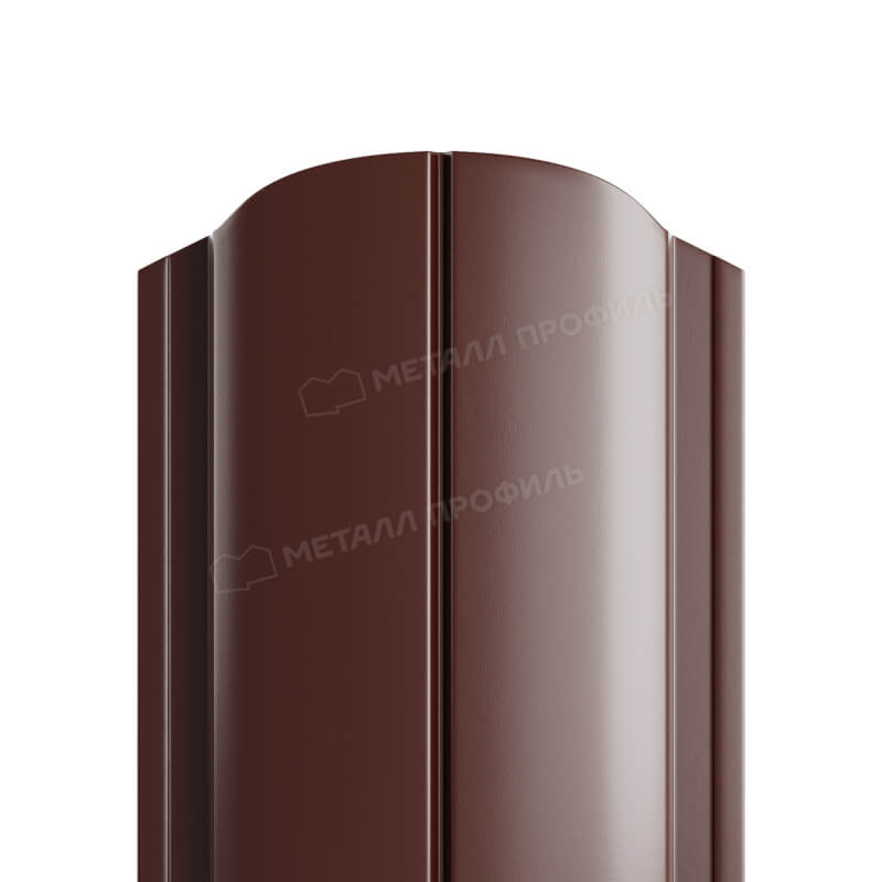 Штакетник металлический МП ELLIPSE-O 19х126 Двусторонний (VikingMP Д-01-8017\8017-0.45).