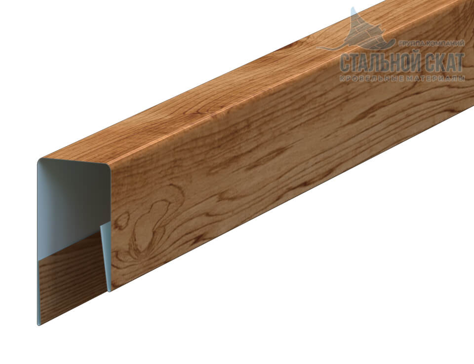 Планка П-образная 13х27х2000 (ECOSTEEL_T-01-Кедр-0.5)
