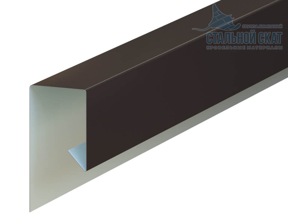 Планка завершающая сложная 30х25х3000 (VALORI-20-Brown-0.5)