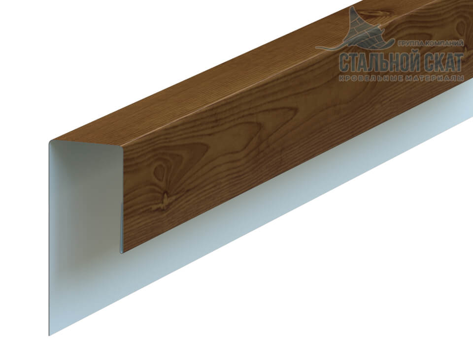 Планка J-профиль 24х18х2000 (ECOSTEEL_T-12-Дуб-0.45)