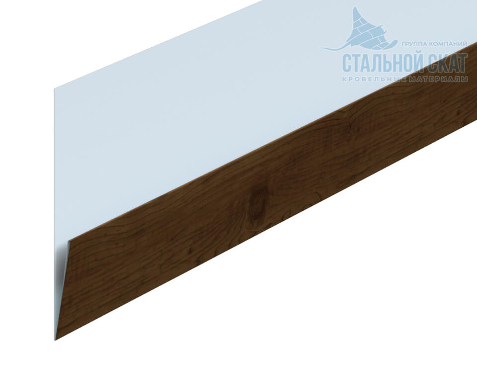 Планка начальная Lбрус-XL 20х50х3000 (ECOSTEEL_T-12-Дуб-0.45)