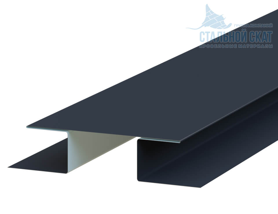 Планка стыковочная сложная 75х3000 (VALORI-20-Grey-0.5)